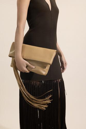 Thalitha Clutch-BROWN-HANDBAGCLUTCHES-MICHAEL KORS COLLECTION
