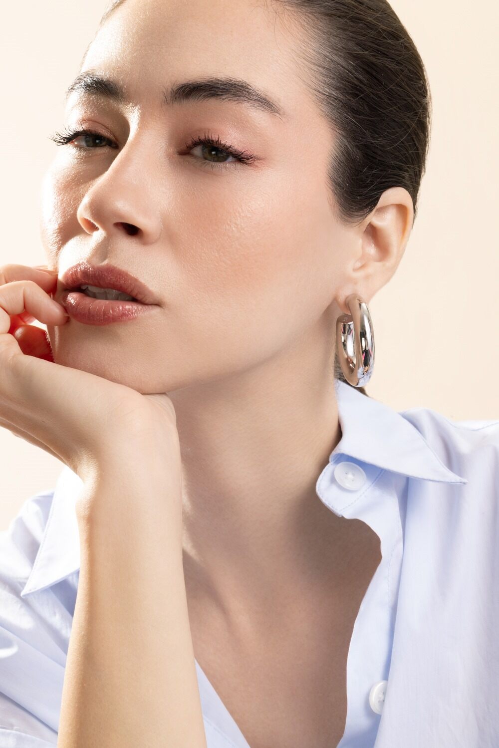 Jamma Mini Hoop Earrings - 1in-SILVER-JEWELRYBOUTIQUEEARRING-JENNIFER FISHER