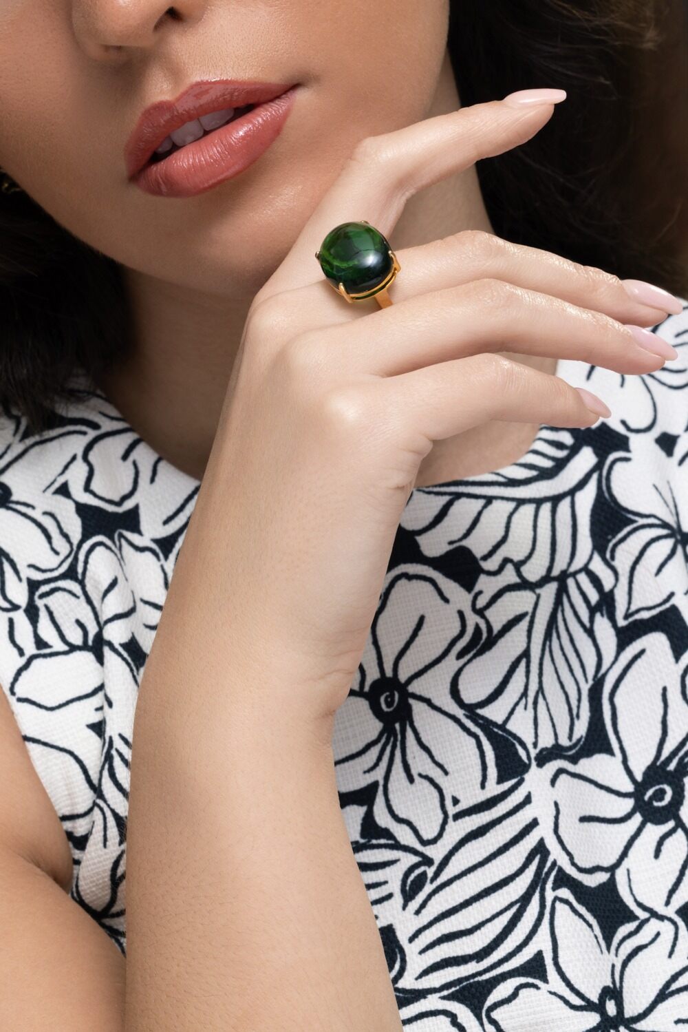 Green Quartz Gabriela Ring-GREEN-7.75-JEWELRYBOUTIQUERING-BOUNKIT JEWELRY