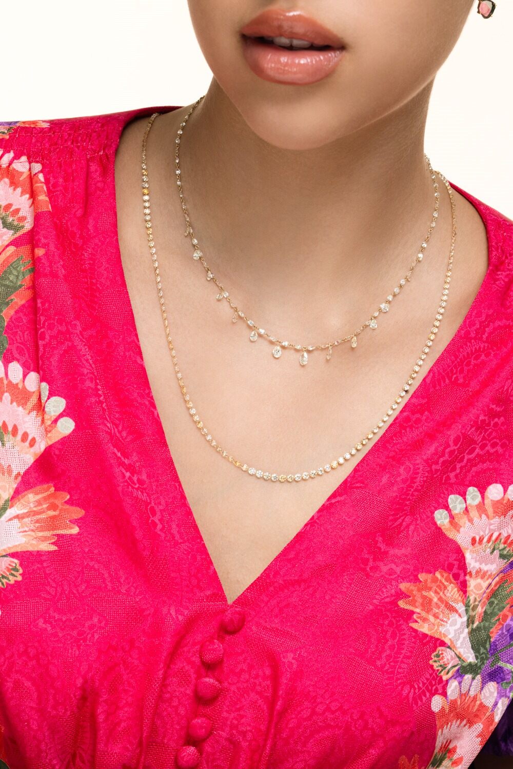 Diamond Full Cut Round Drilled Necklace-YELLOW GOLD-24-JEWELRYFINE JEWELNECKLACE O-COOMI