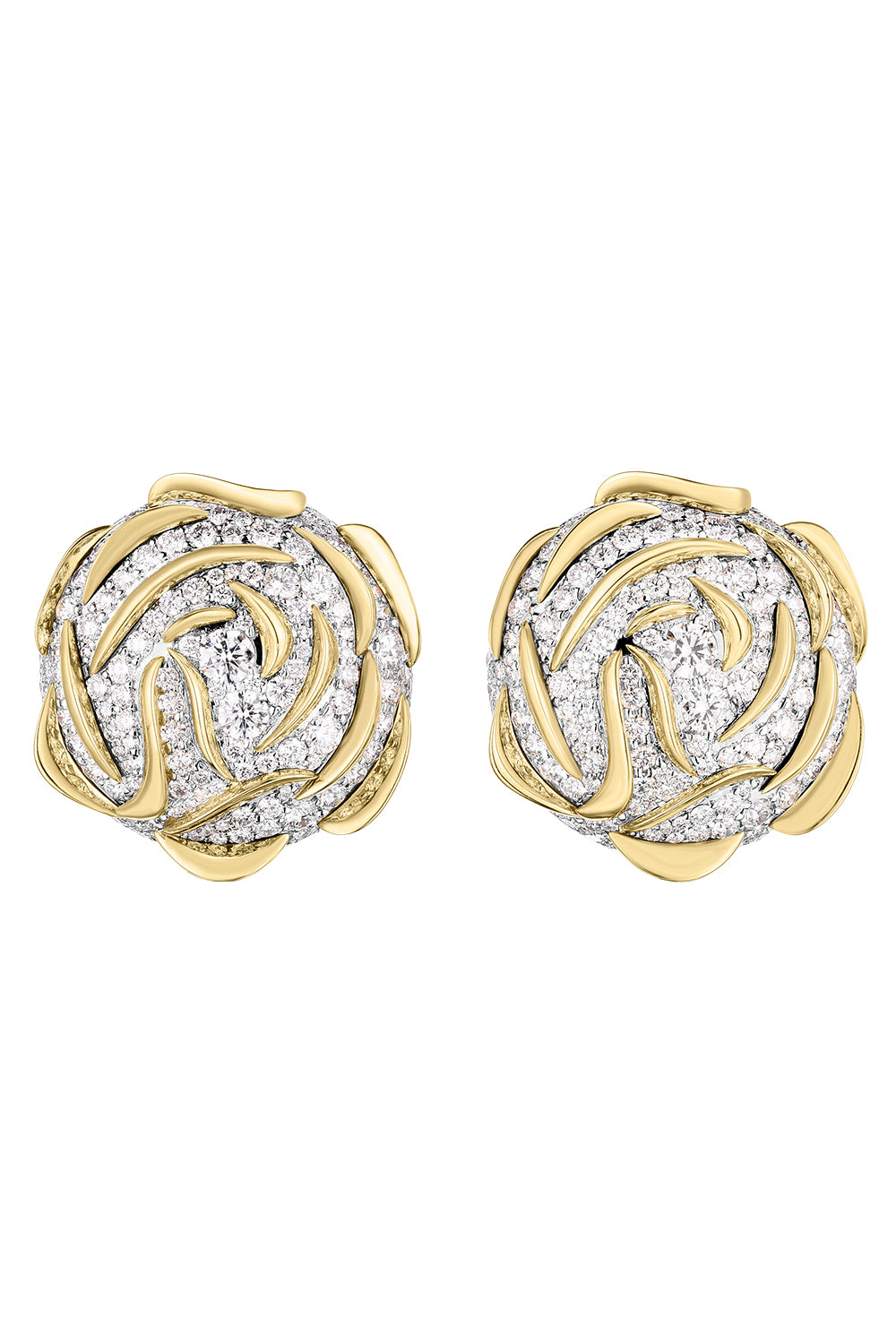 Diamond Rose Earrings