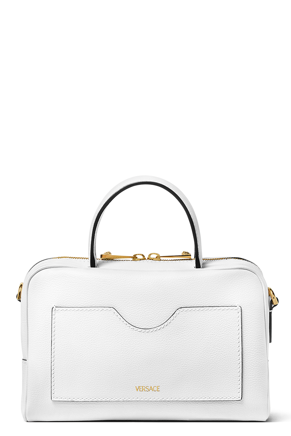 La Medusa Boston Bag - White-WHITE-HANDBAGTOP HANDLE-VERSACE