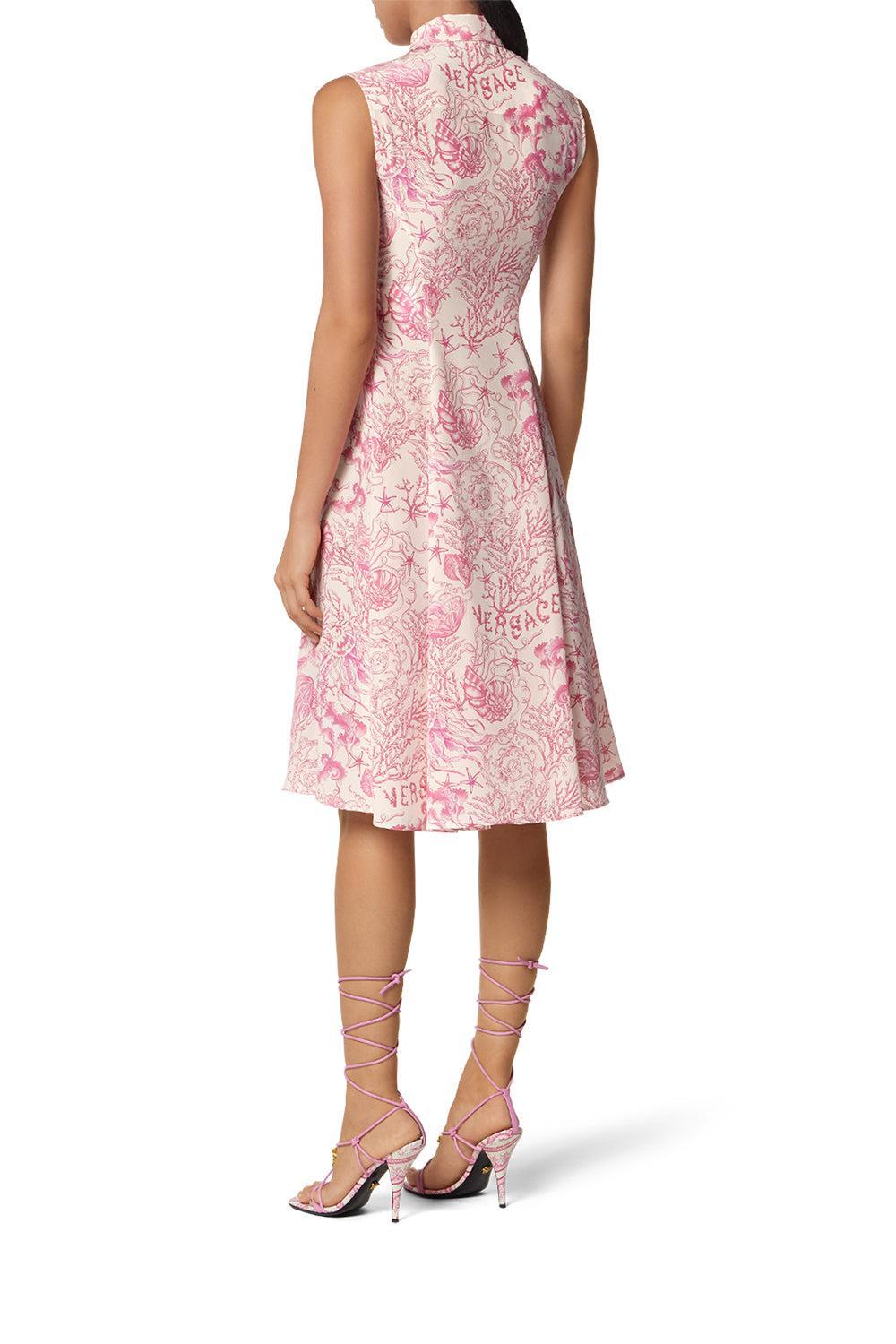 Underwater Barocco Bicolour Dress-EGSHLDRG-36-CLOTHINGDRESSCOCKTAIL-VERSACE