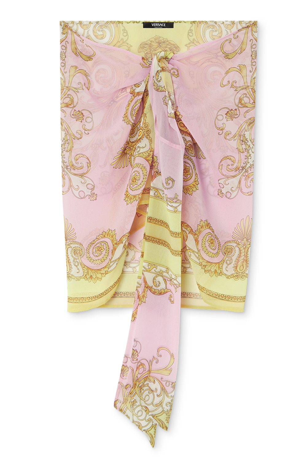 Short Pareo - Yellow Rose Quartz-YELLOW-38-ACCESSORIESHAWLS-VERSACE