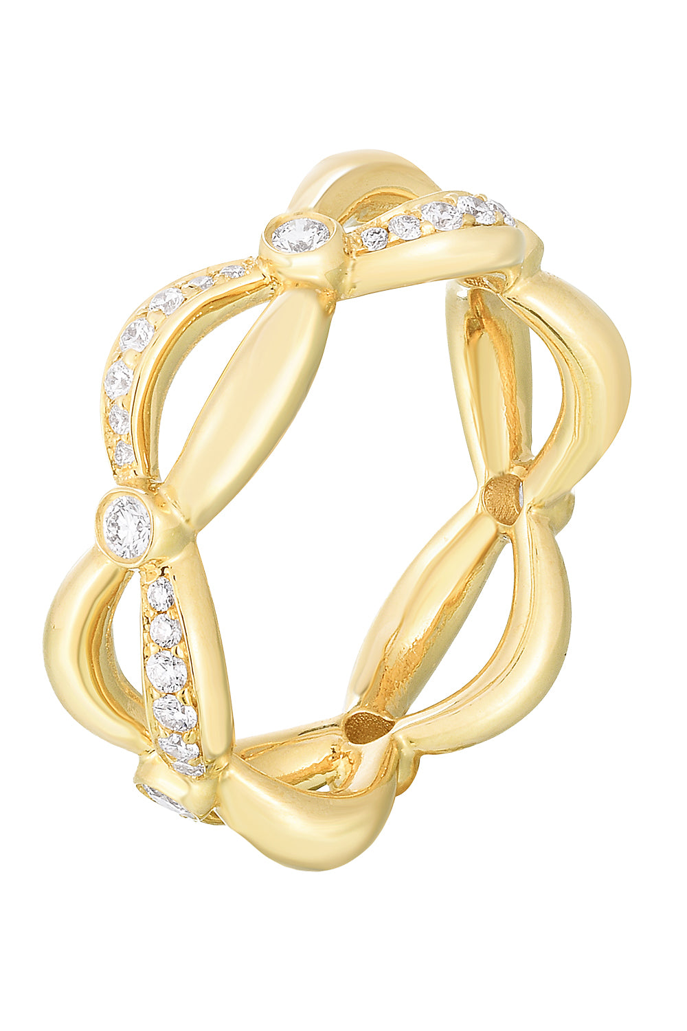 Diamond Ribbon Band Ring