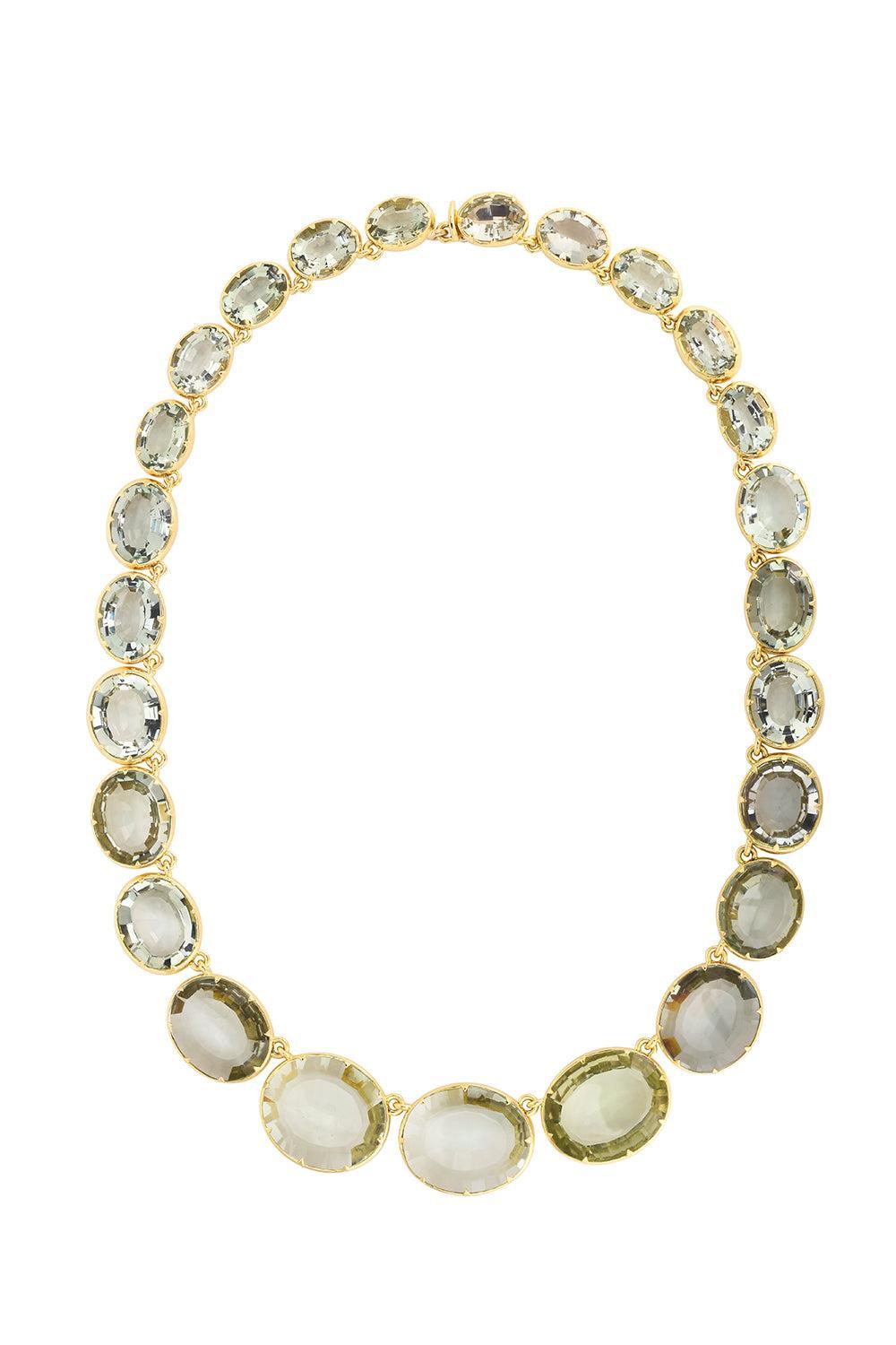 Green Amethyst Riviera Necklace-YELLOW GOLD-JEWELRYFINE JEWELNECKLACE O-CICADA