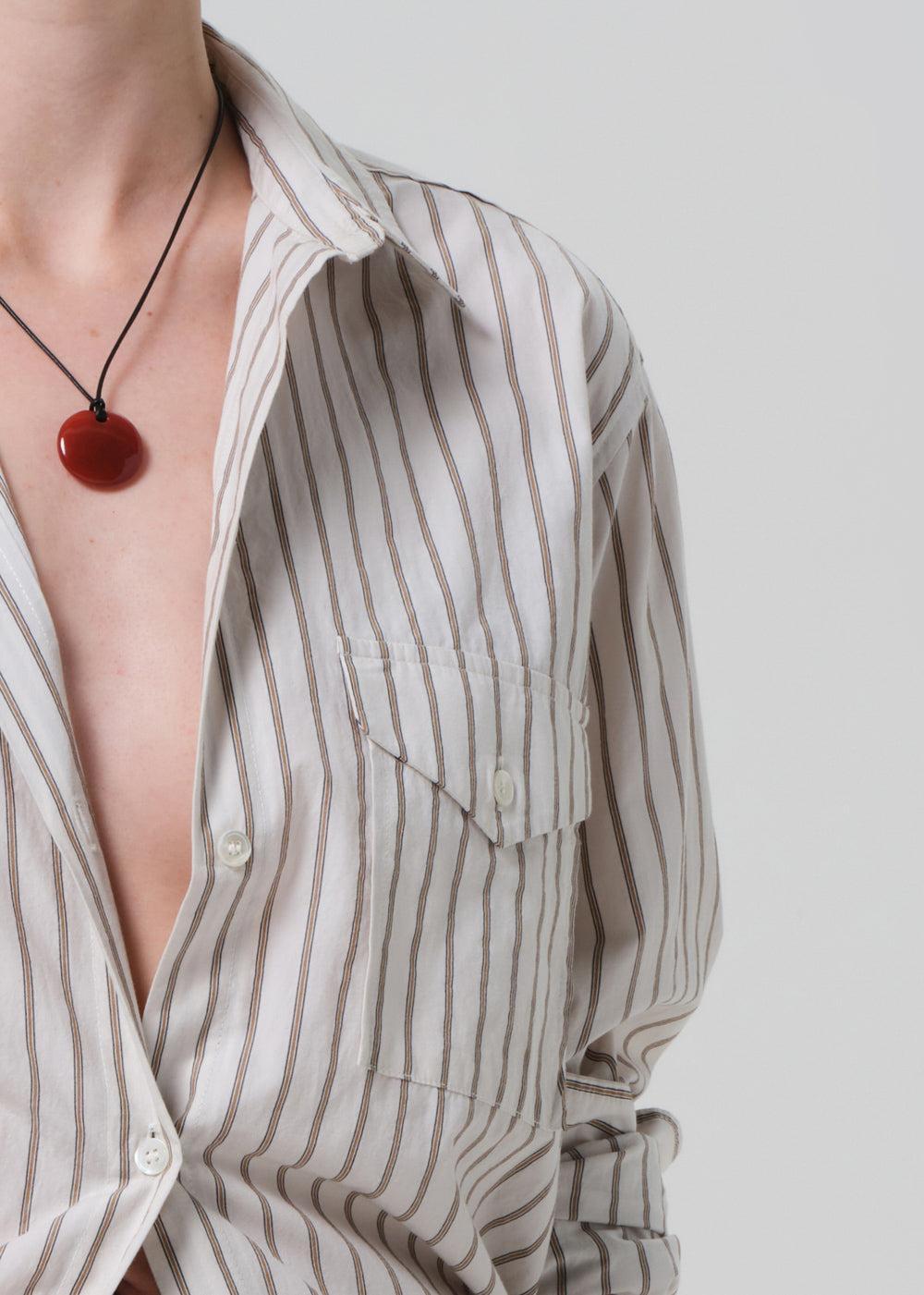 Shay Shirt - Alabaster Stripe-STRIPE-XS-CLOTHINGTOPBLOUSE-CITIZENS of HUMANITY