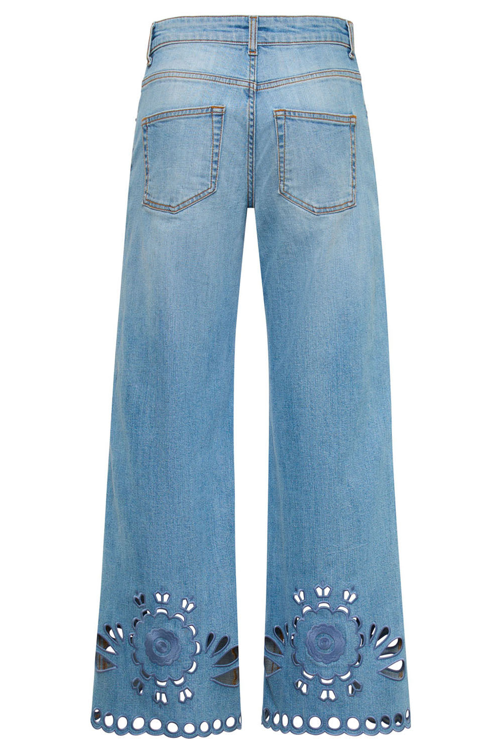 Hem Cutout Denim Pant