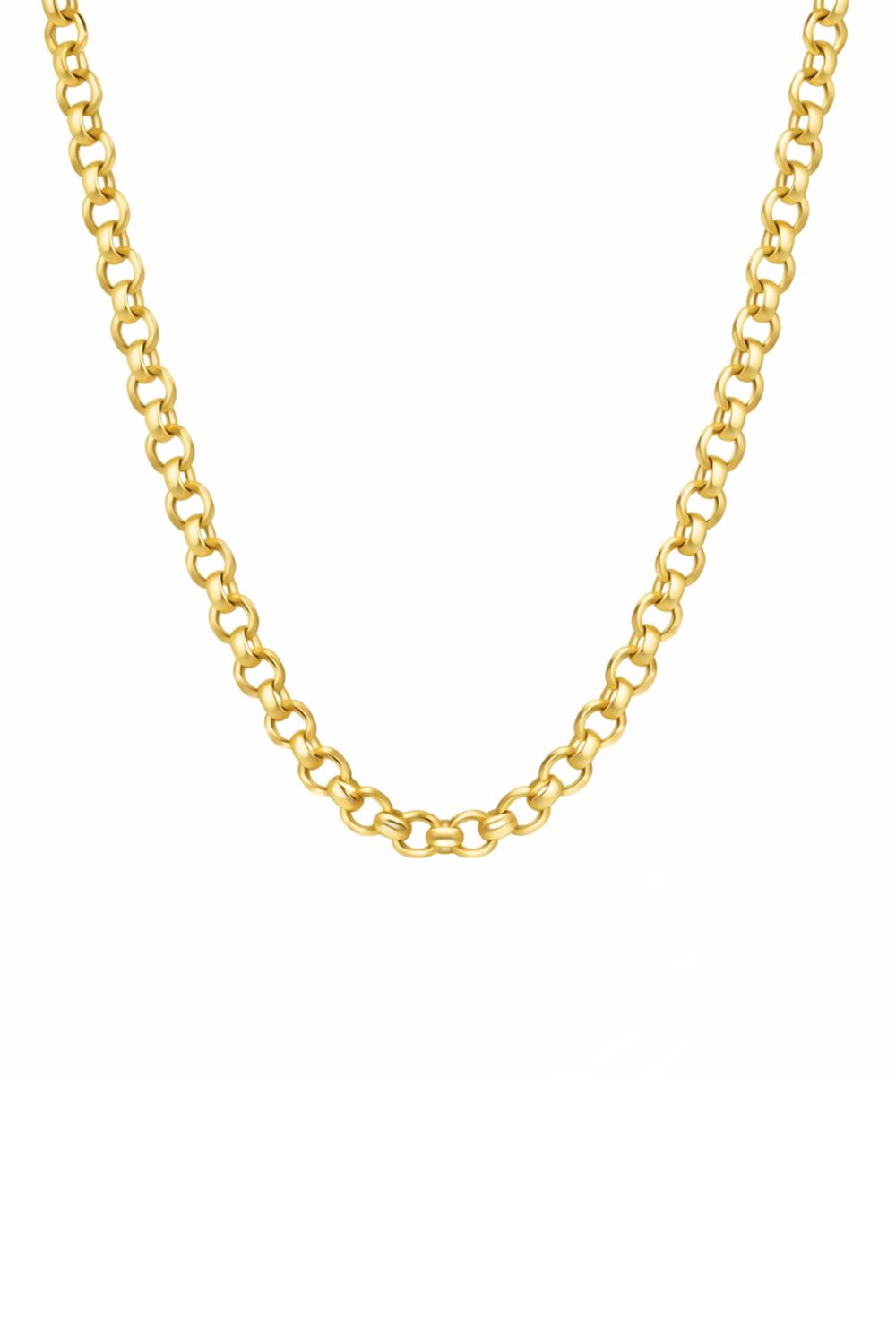 Belcher Rollo Chain Necklace-YELLOW GOLD-JEWELRYFINE JEWELNECKLACE O-PHILLIPS HOUSE