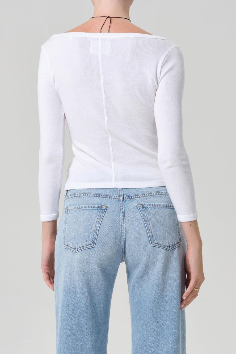 Boat Neck Slim Tee - White-WHITE-XS-CLOTHINGTOPT-SHIRT-CITIZENS of HUMANITY