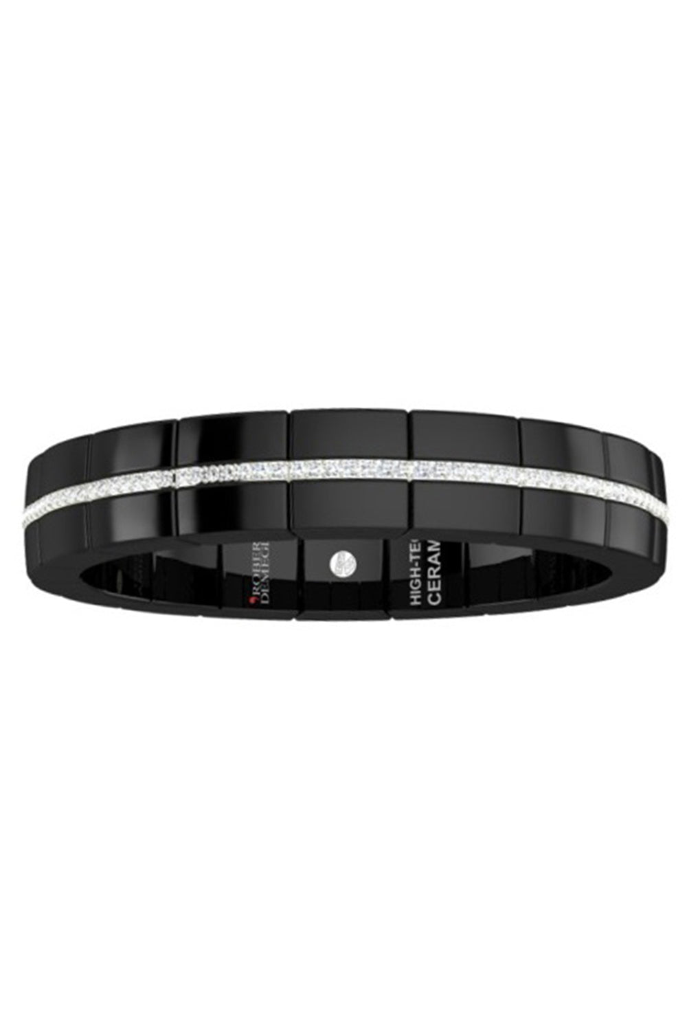 Diamond Black Eternity Domino Ring-WHITE GOLD-JEWELRYFINE JEWELBRACELET O-ROBERTO DEMEGLIO