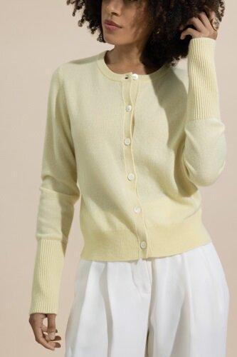 Solid Lean Lines Cardigan-YELLOW-XS-CLOTHINGTOPCARDIGAN-LA LIGNE