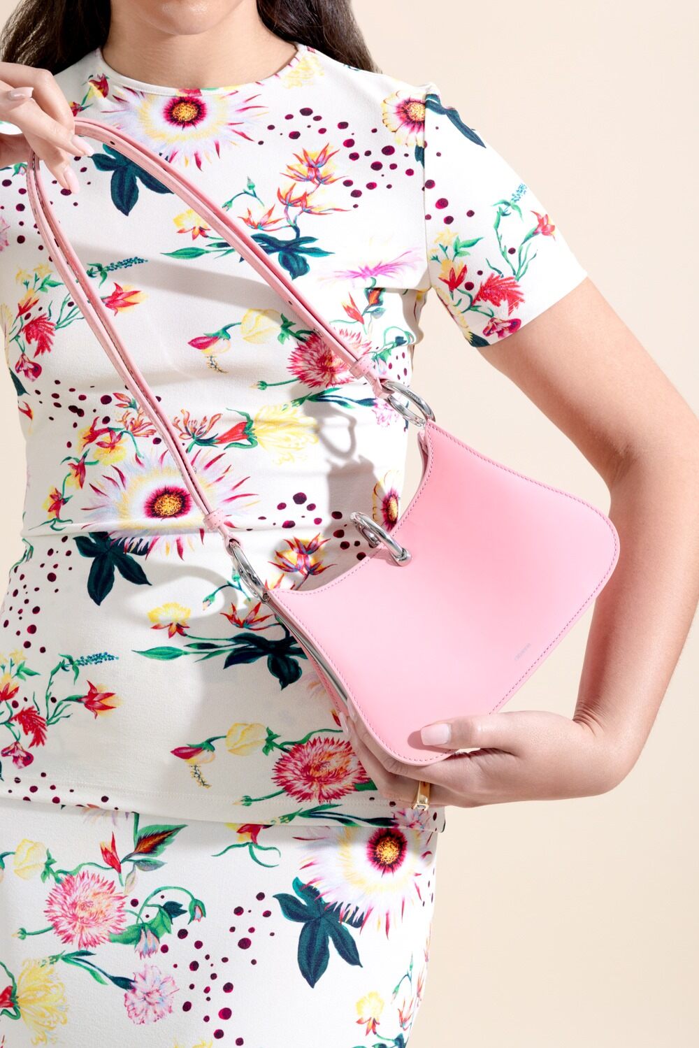 Small Ring Bag-PINK-HANDBAGSHOULDER-RABANNE