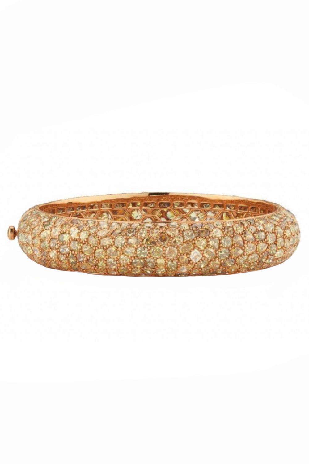 Champagne Mixed Diamond Bracelet-YELLOW GOLD-JEWELRYFINE JEWELBRACELET O-ALEXANDER LAUT