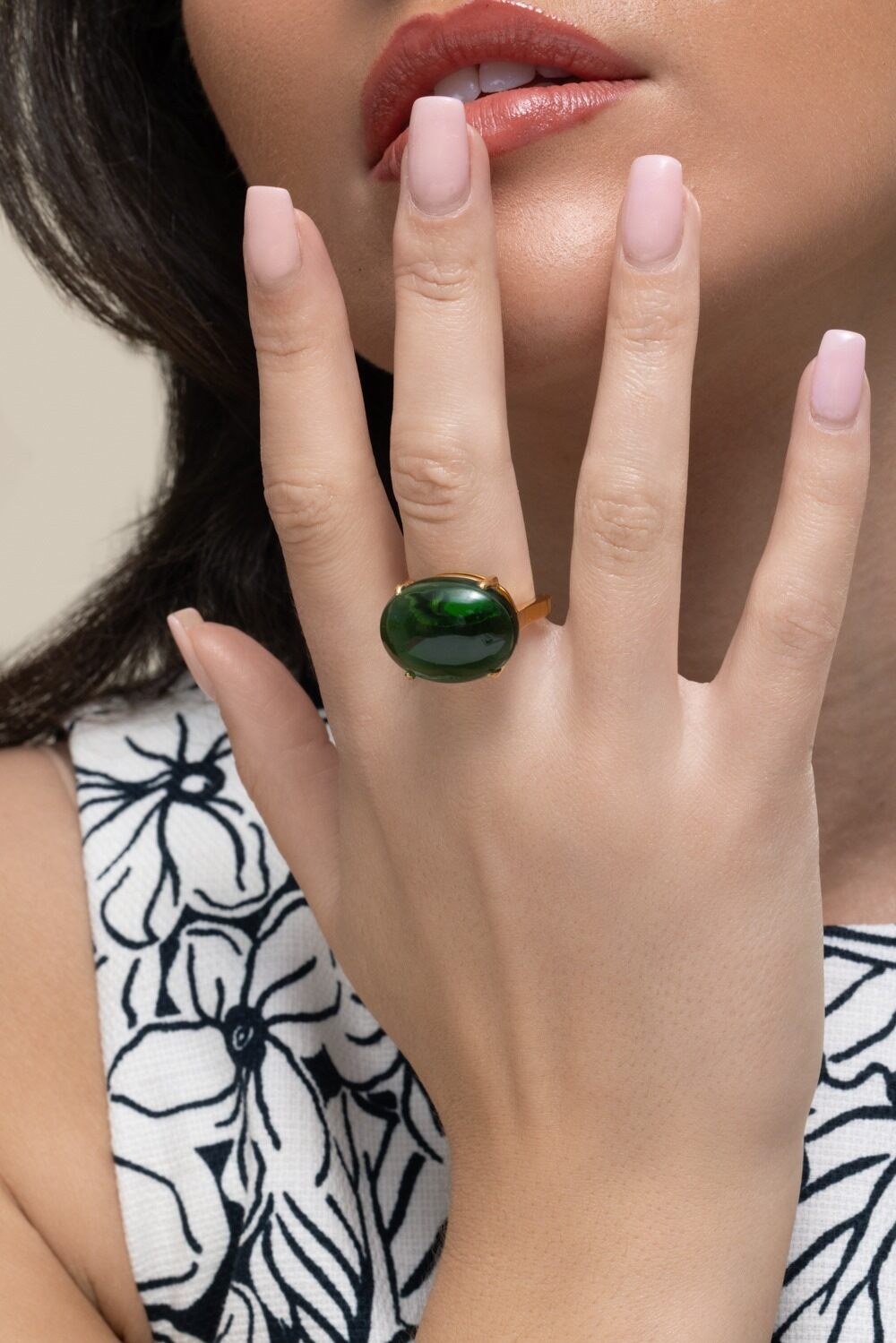 Green Quartz Gabriela Ring-GREEN-7.75-JEWELRYBOUTIQUERING-BOUNKIT JEWELRY