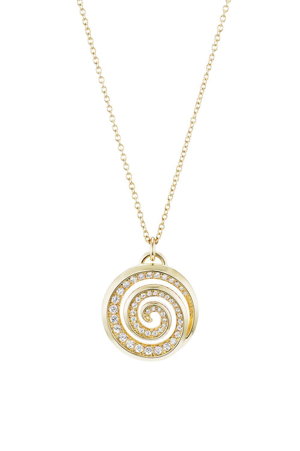 Diamond Spiral Necklace-YELLOW GOLD-JEWELRYFINE JEWELNECKLACE O-EMILY P WHEELER