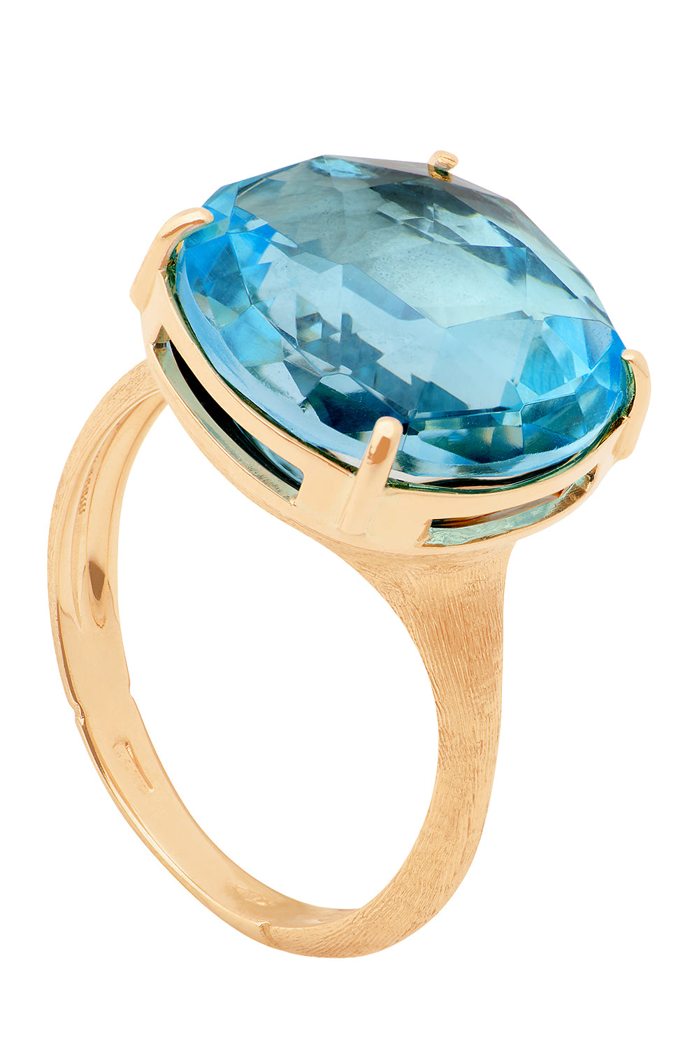 Blue Topaz Solitaire Ring