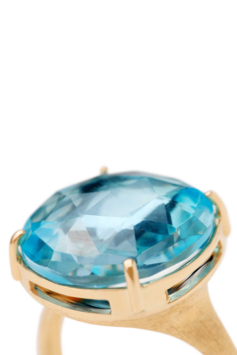 Blue Topaz Solitaire Ring