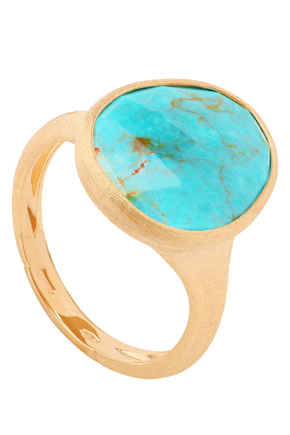 Turquoise Lunaria Petal Ring
