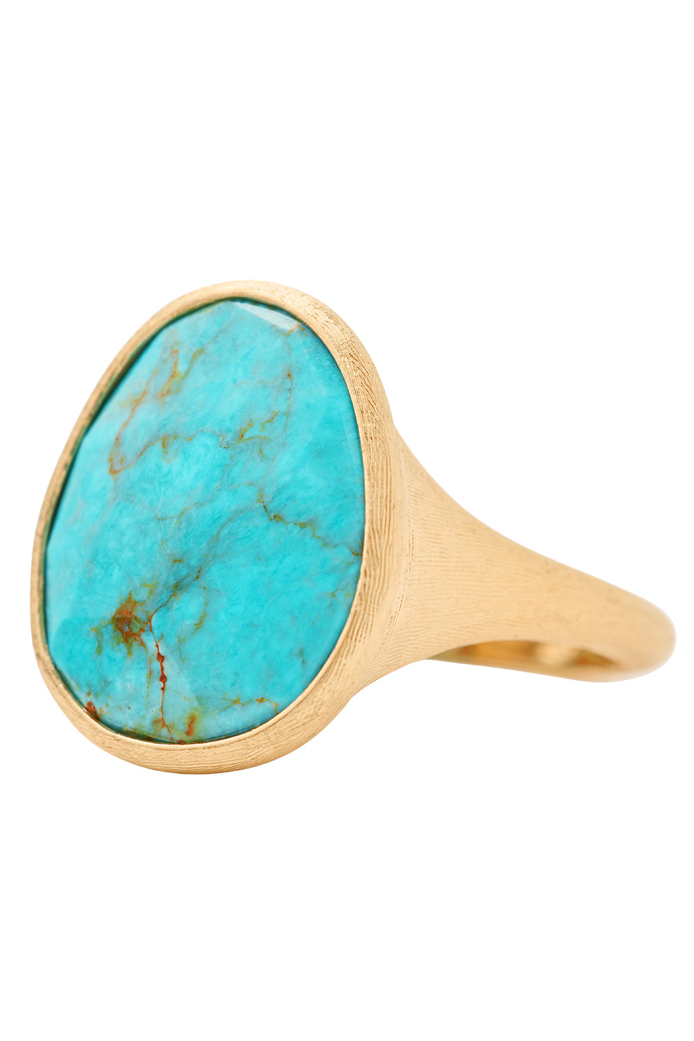 Turquoise Lunaria Petal Ring