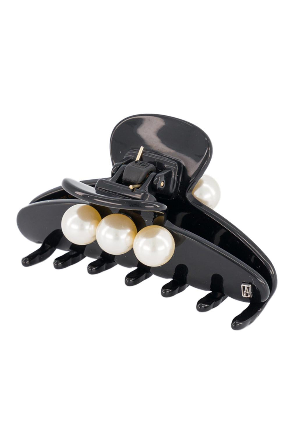Pearl Oversized Medium Hair Clip - Noir-BLACK-ACCESSORIESPECIALPOP UP-ALEXANDRE DE PARIS