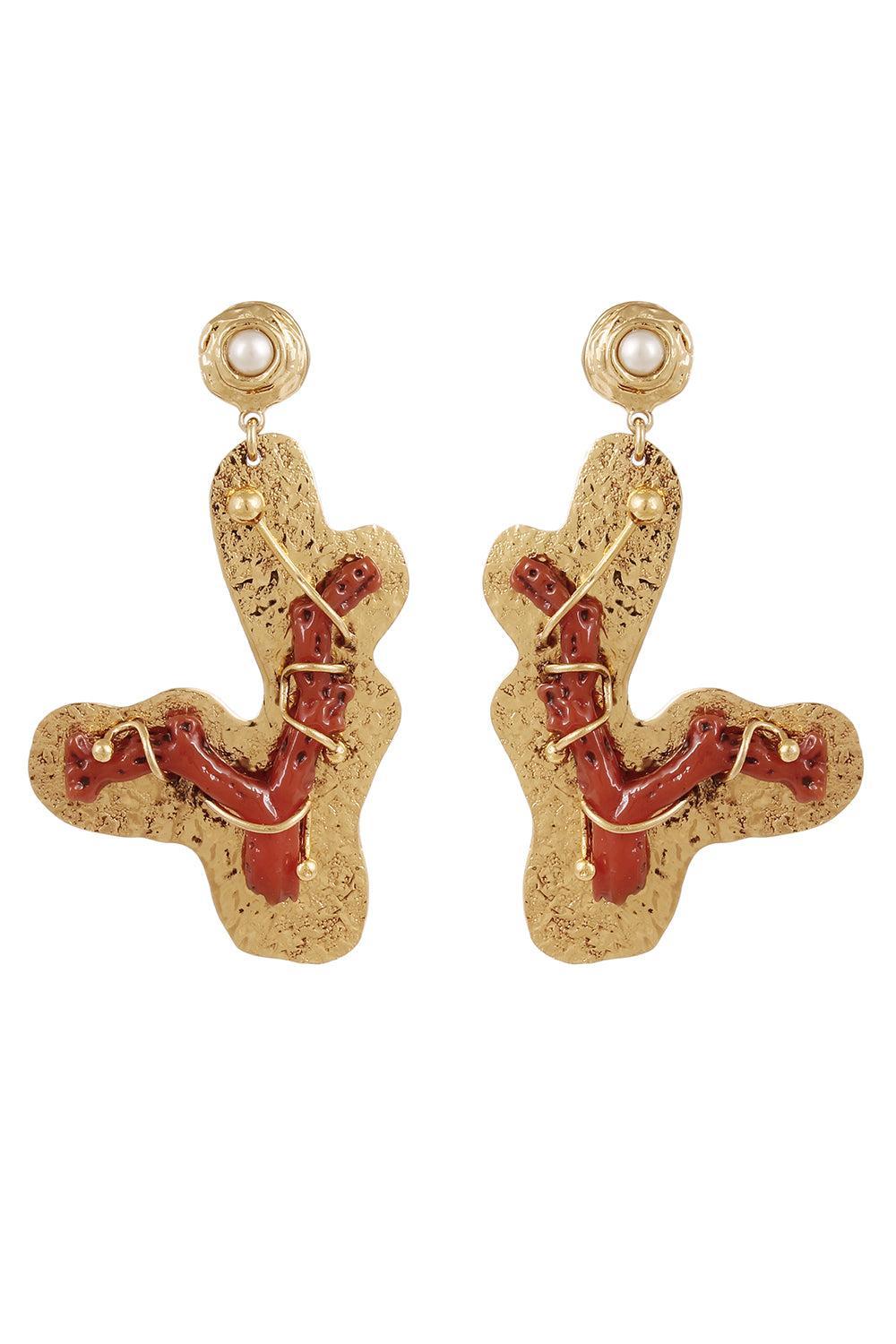 Coral Formentera Earrings-CORAL-JEWELRYBOUTIQUEEARRING-GAS BIJOUX