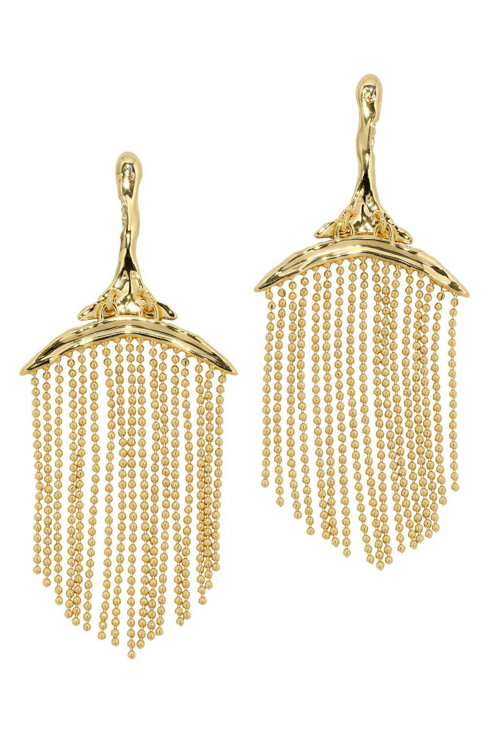 Crystal Fringe Solanales Chandelier Earrings-YELLOW-JEWELRYBOUTIQUEEARRING-ALEXIS BITTAR
