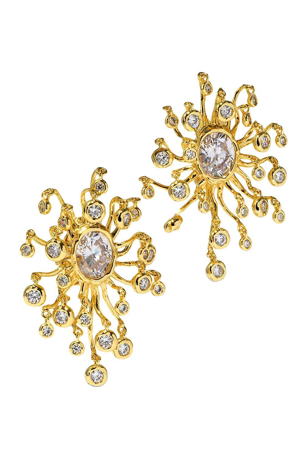 Crystal Asterales Modernist Earrings-YELLOW-JEWELRYBOUTIQUEEARRING-ALEXIS BITTAR