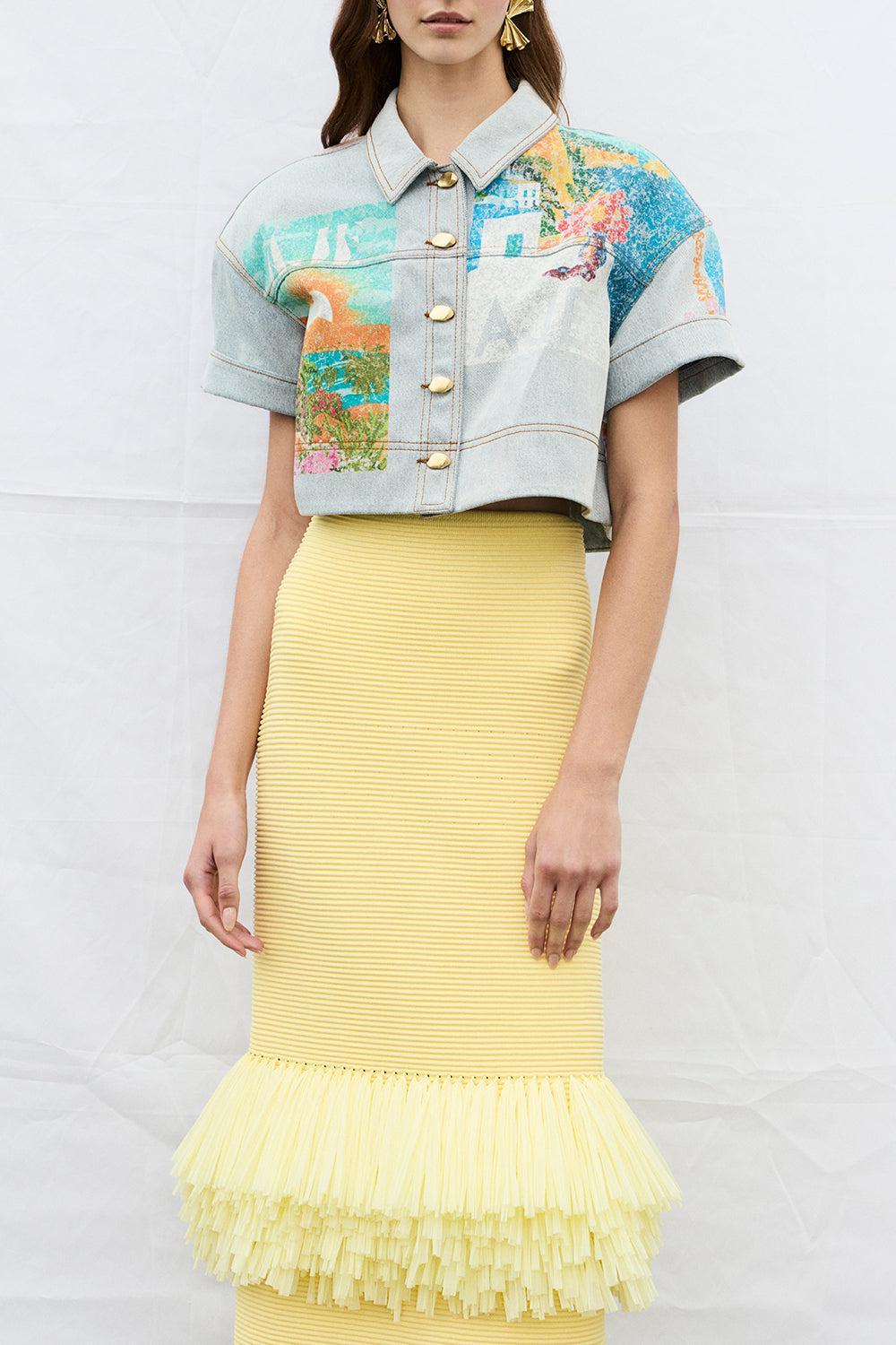 Mae Cropped Shirt-PSTCRDWS-2-CLOTHINGTOPBLOUSE-AJE