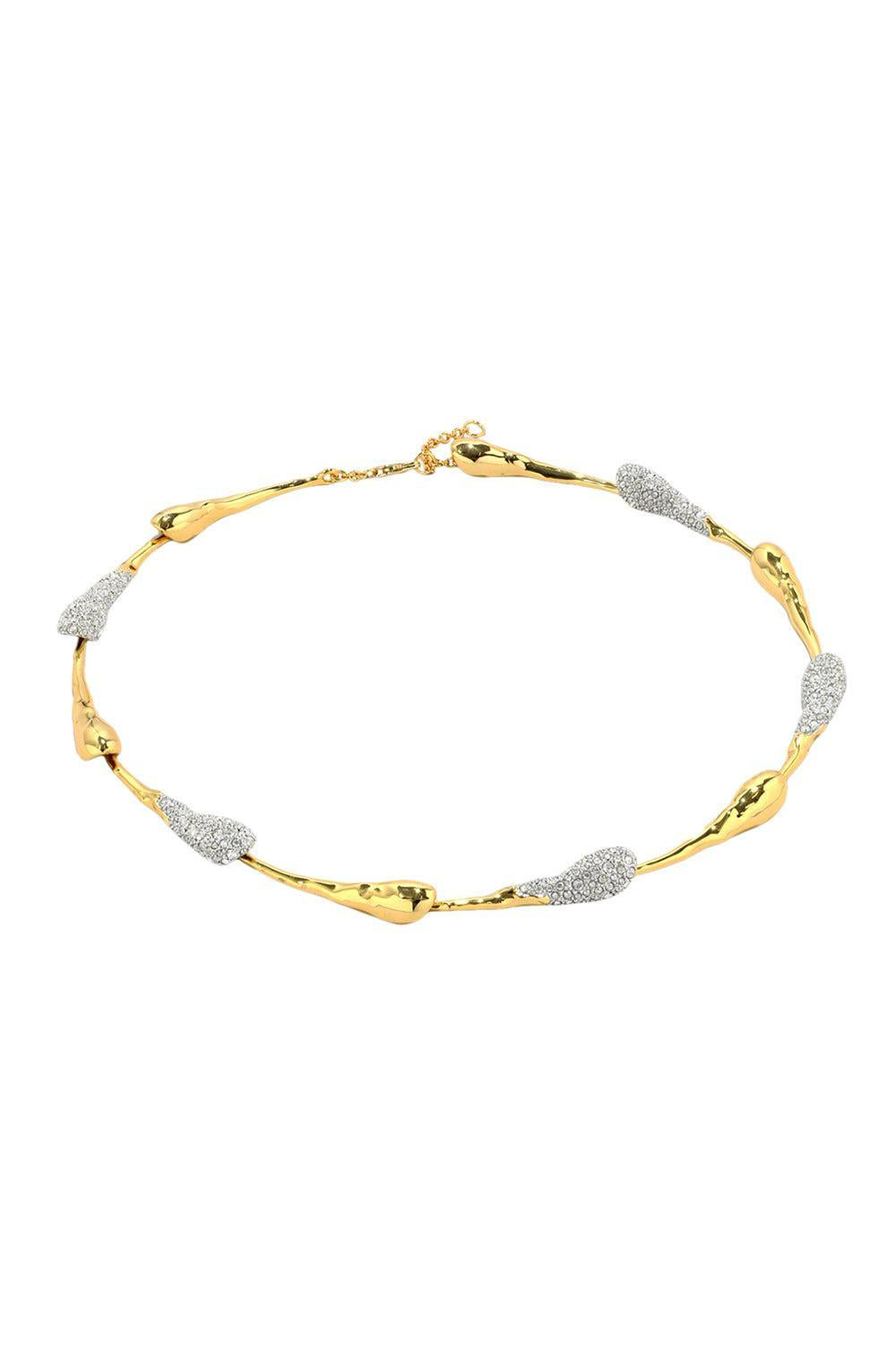 Crystal Teardrop Solanales Riviera Necklace-YELLOW-JEWELRYBOUTIQUENECKLACE O-ALEXIS BITTAR