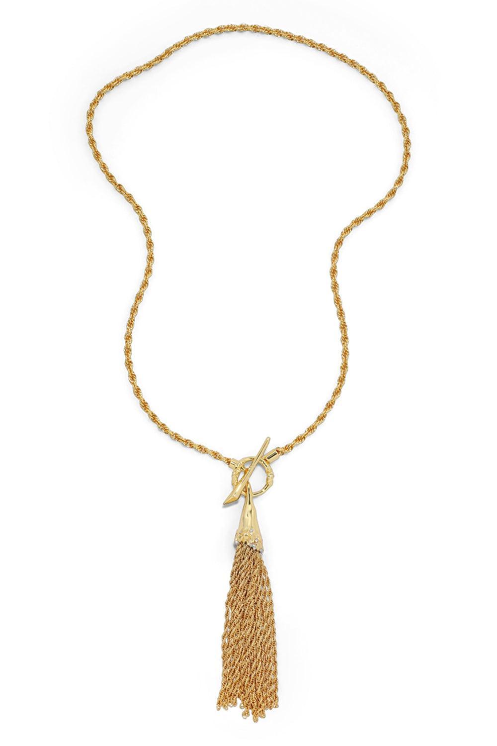 Brut Long Tassel Necklace-YELLOW-JEWELRYBOUTIQUENECKLACE O-ALEXIS BITTAR