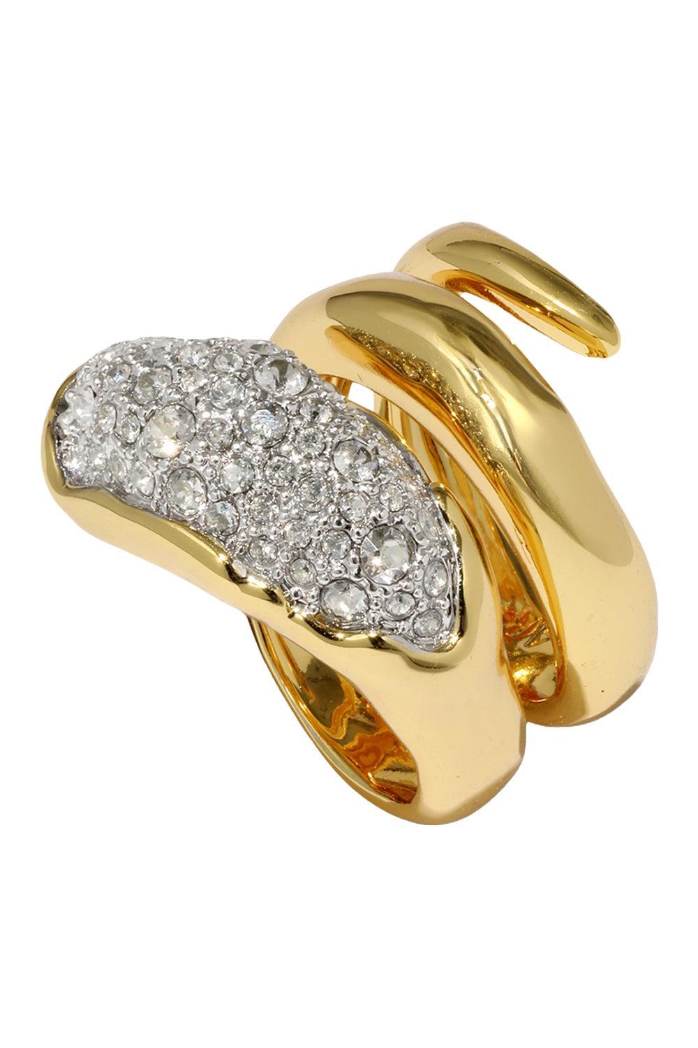 Crystal Coiled Pebble Solaneles Ring-YELLOW-7-JEWELRYBOUTIQUERING-ALEXIS BITTAR