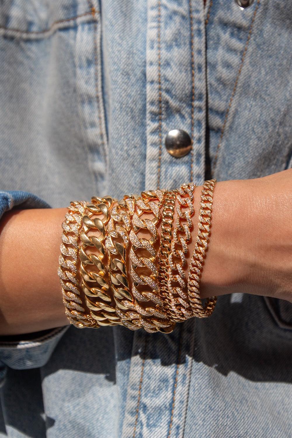 Small Havana Chain Bracelet-YELLOW GOLD-JEWELRYFINE JEWELBRACELET O-ANITA KO