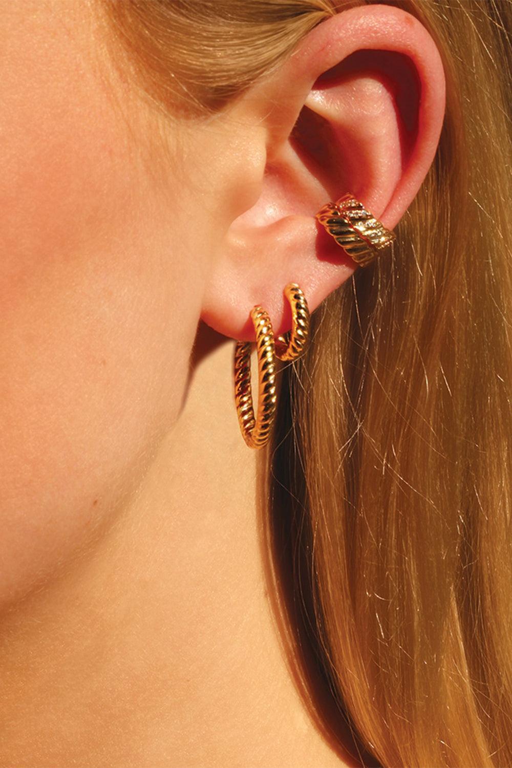 Braided Ear Cuff-ROSE GOLD-JEWELRYFINE JEWELEARRING-ANITA KO