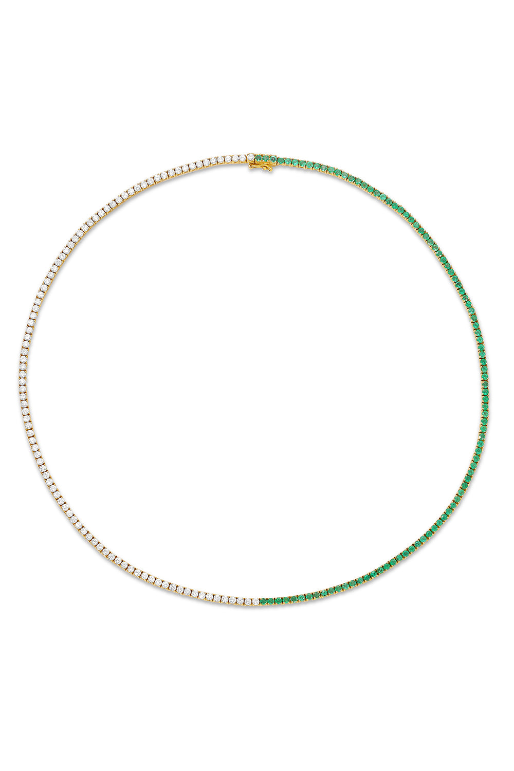 Emerald Diamond Hepburn Choker Necklace