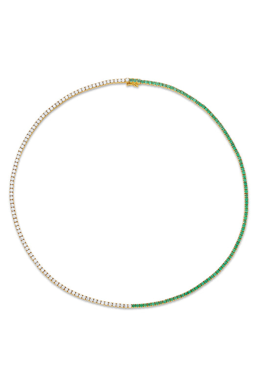 Emerald  Diamond Hepburn Choker Necklace