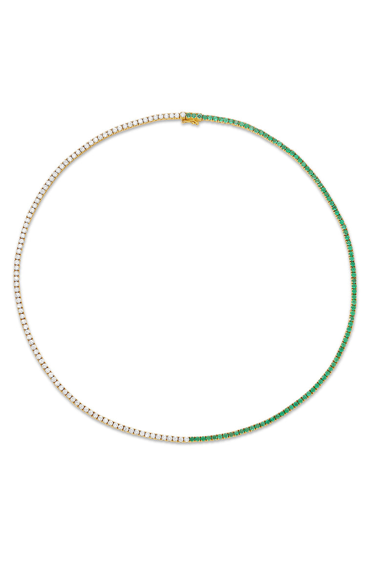 Emerald Diamond Hepburn Choker Necklace