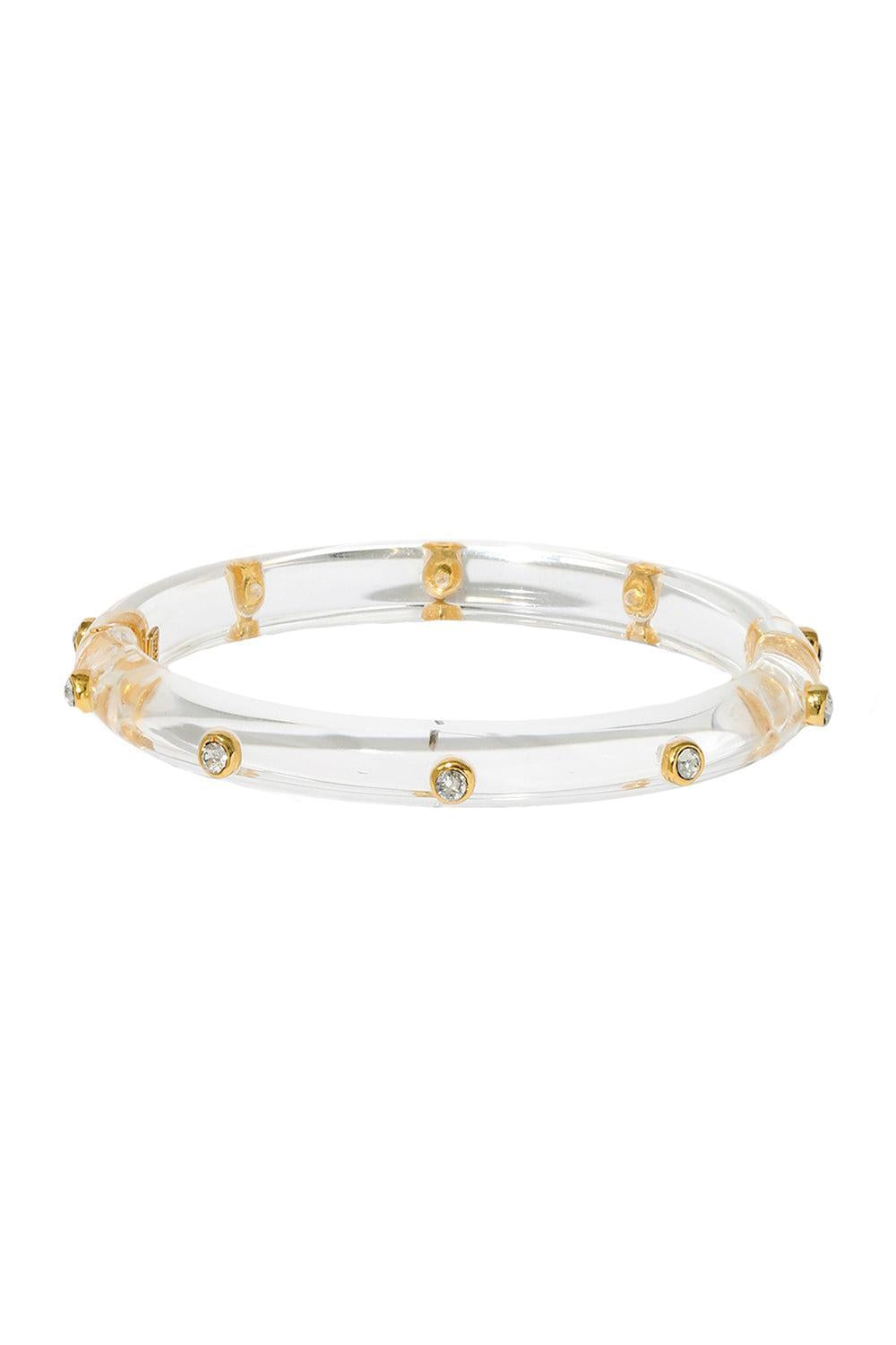 Crystal Lucite Studded Hinge Bracelet-CLEAR YL-JEWELRYBOUTIQUEBRACELET O-ALEXIS BITTAR