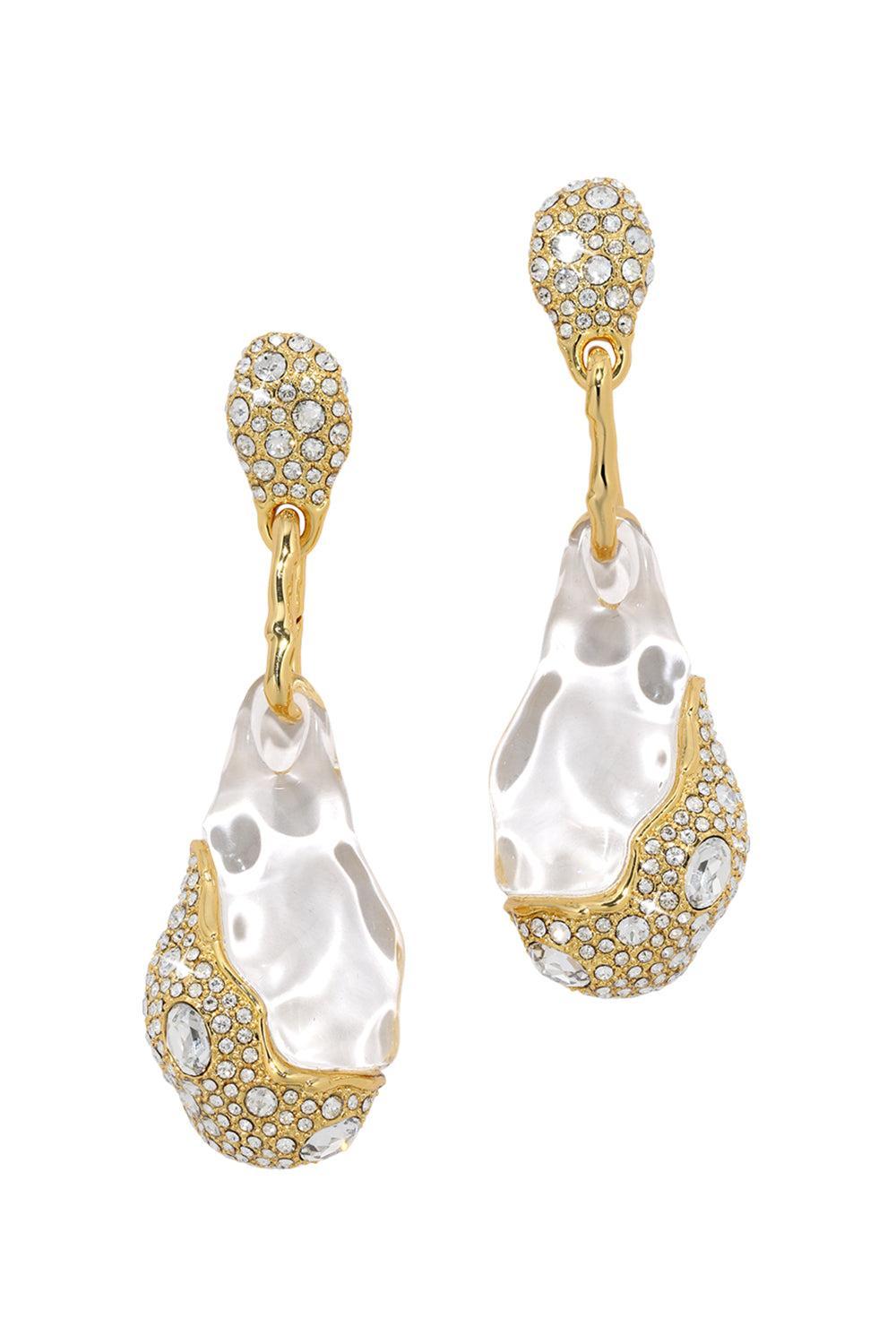 Liquid Lucite Crystal Pavé Pebble Drop Earrings-YELLOW-JEWELRYBOUTIQUEEARRING-ALEXIS BITTAR