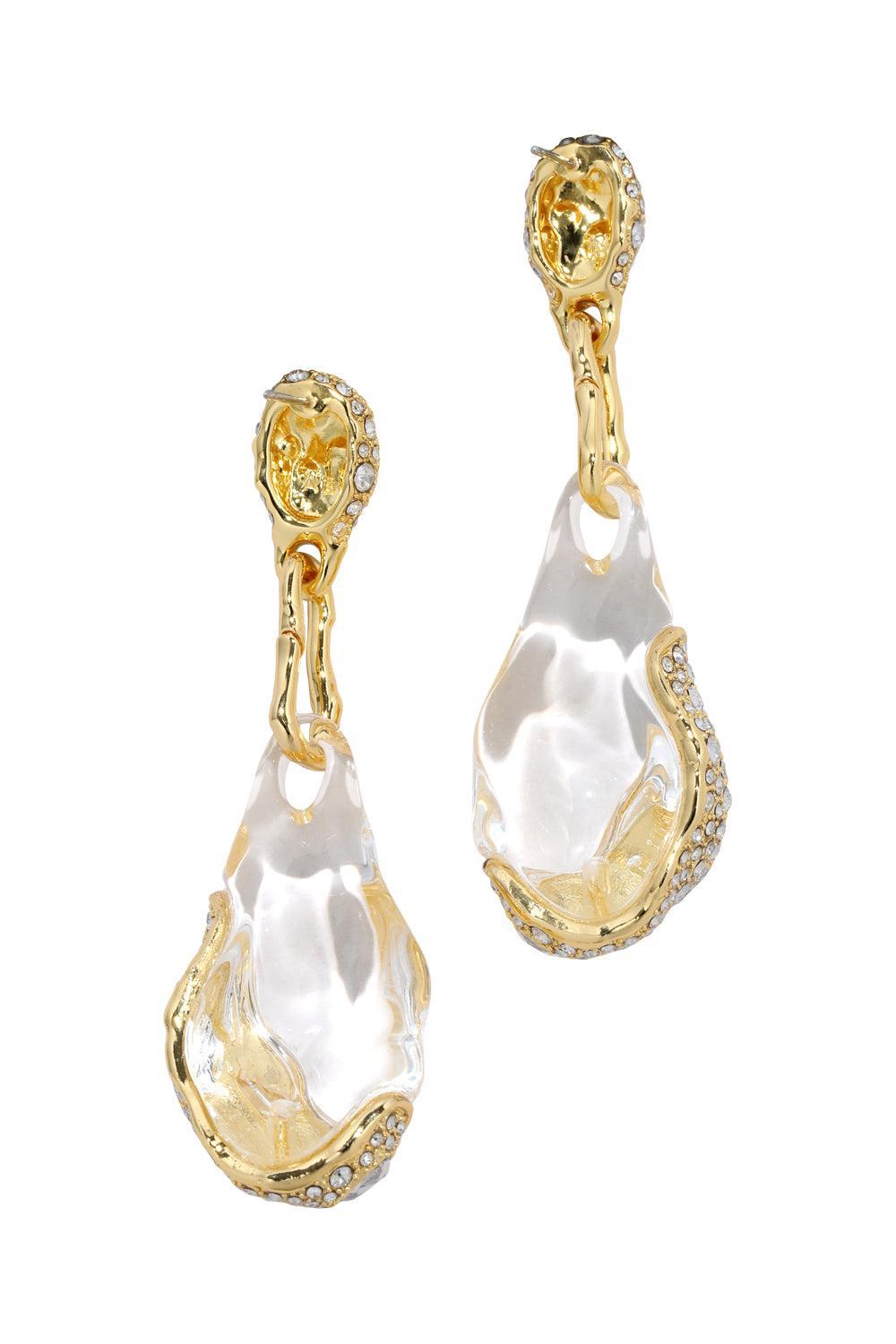 Liquid Lucite Crystal Pavé Pebble Drop Earrings-YELLOW-JEWELRYBOUTIQUEEARRING-ALEXIS BITTAR