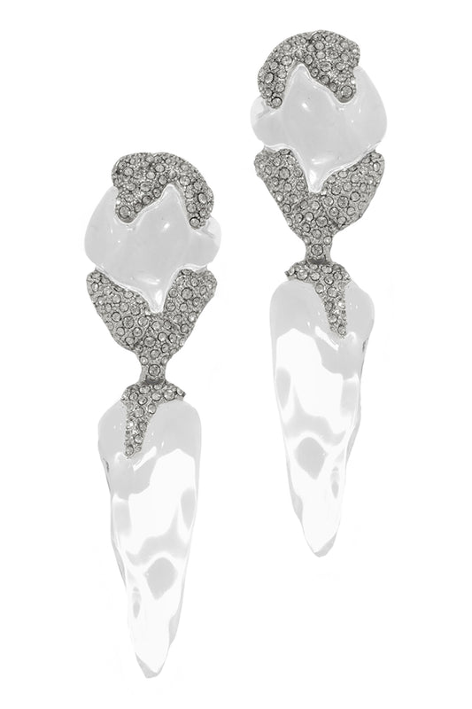 Lucite Silverlake Post Drop Earrings