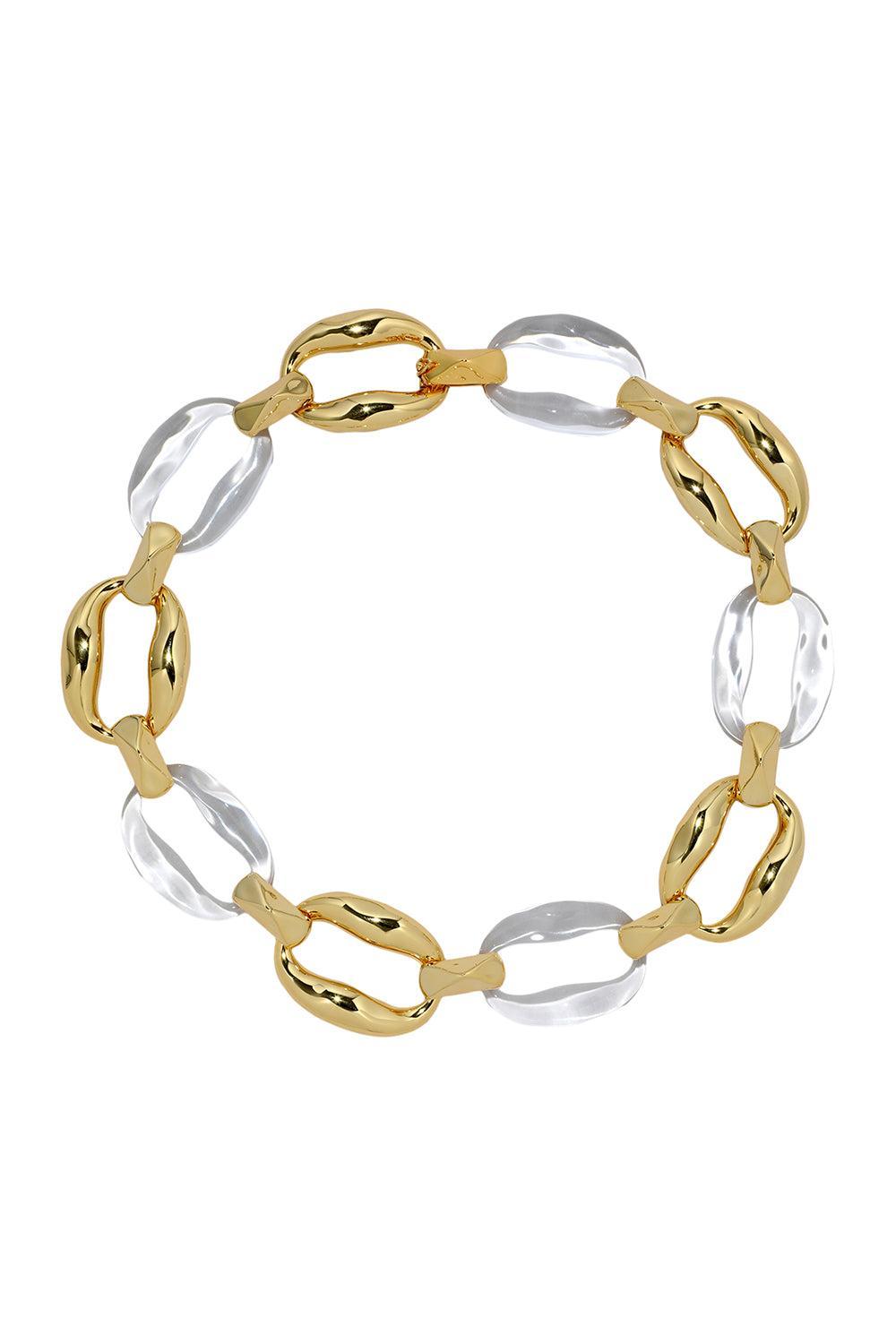 Liquid Lucite Link Necklace-YELLOW-JEWELRYBOUTIQUENECKLACE O-ALEXIS BITTAR