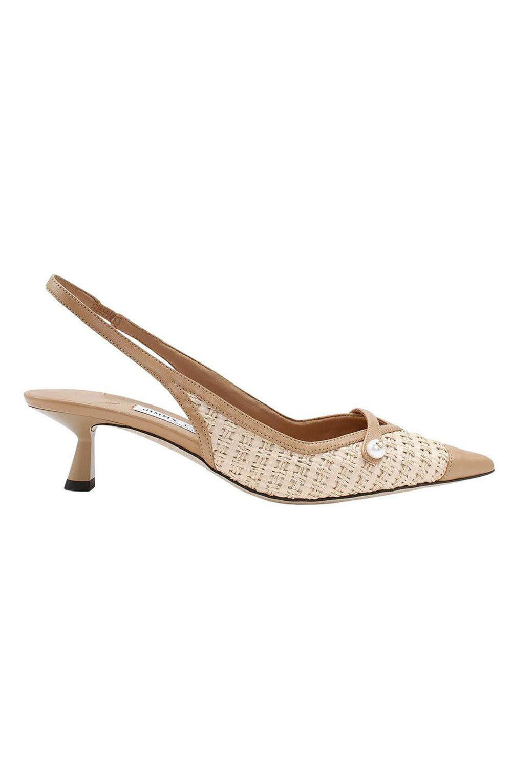 Amita Slingback Pump - Cappucino Raffia-CAPPUNAT-36.5-SHOEPUMP-JIMMY CHOO