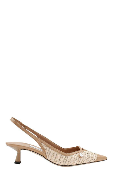 Amita Slingback Pump - Cappucino Raffia | JIMMY CHOO – Marissa
