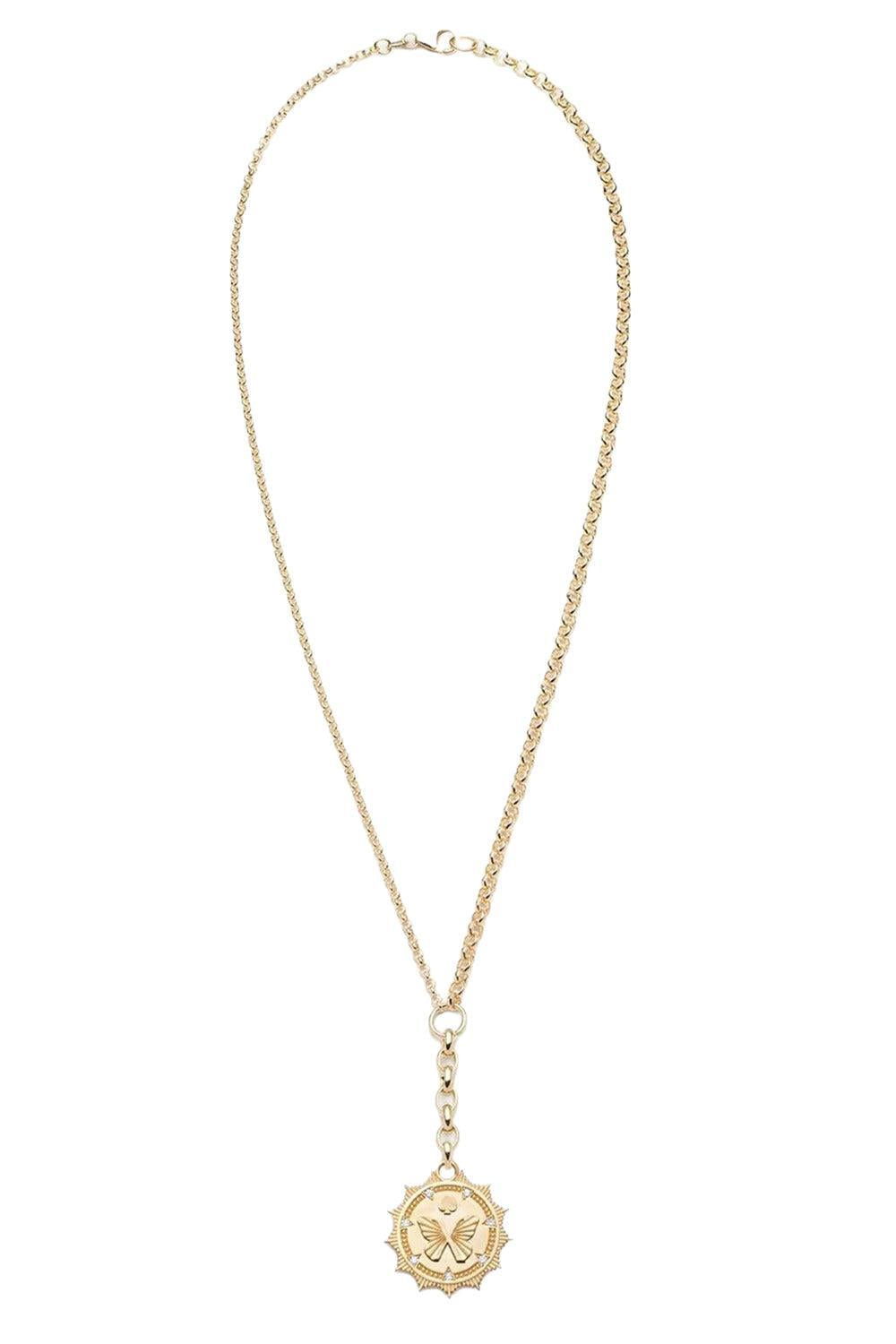 Reverie - Medium Mixed Belcher Extension Chain Necklace-YELLOW GOLD-JEWELRYFINE JEWELNECKLACE O-FOUNDRAE