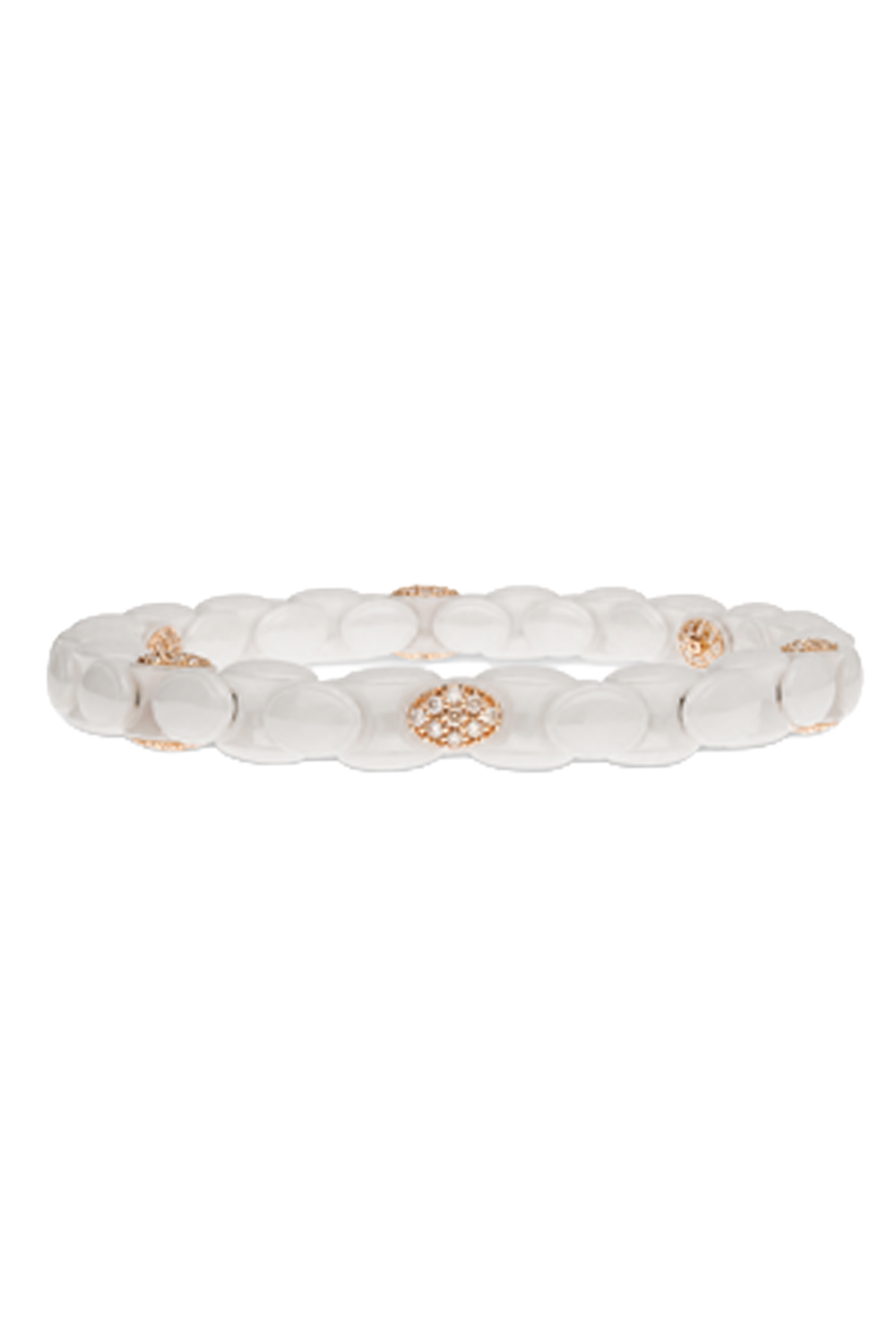 Six Diamond White Anaconda Bracelet