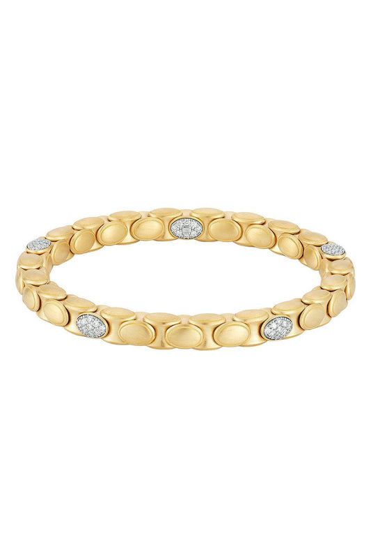 Diamond Five Section Matta Anaconda Bracelet-YELLOW GOLD-JEWELRYFINE JEWELBRACELET O-ROBERTO DEMEGLIO