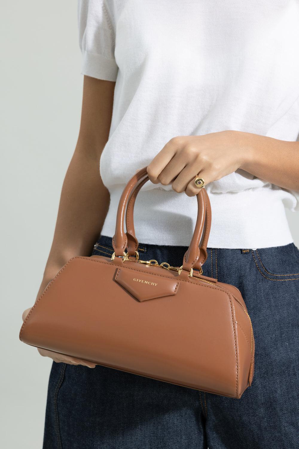 Antigona Small Bag - Brown-BROWN-HANDBAGTOP HANDLE-GIVENCHY