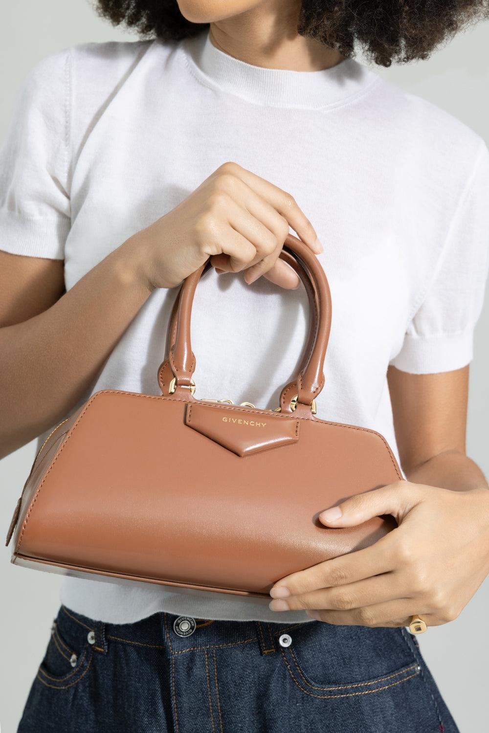 Antigona Small Bag - Brown-BROWN-HANDBAGTOP HANDLE-GIVENCHY