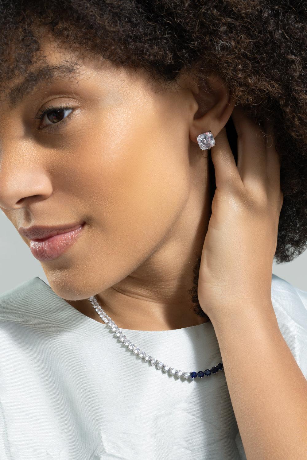 White Clip Stud Earrings-WHITE-JEWELRYBOUTIQUEEARRING-FANTASIA by DESERIO
